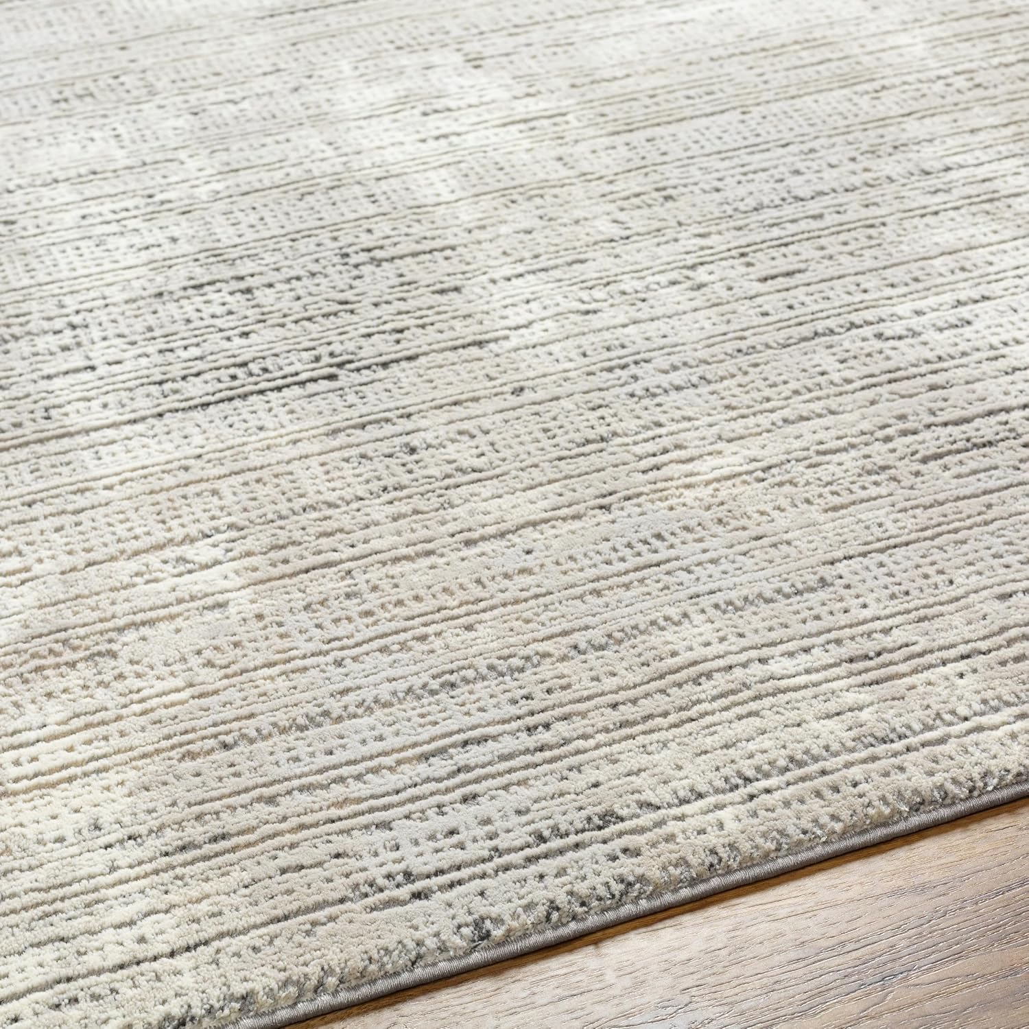 Surya Global Alder Washable Area Rug, 5' x 7' (5' x 7'), Taupe