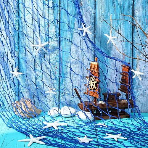 Miniatura 2 de Juego de adornos de 21 piezas de estrellas de mar, decoración de pared de mar, red de mar, decoración náutica para manualidades, playa, boda, fiesta