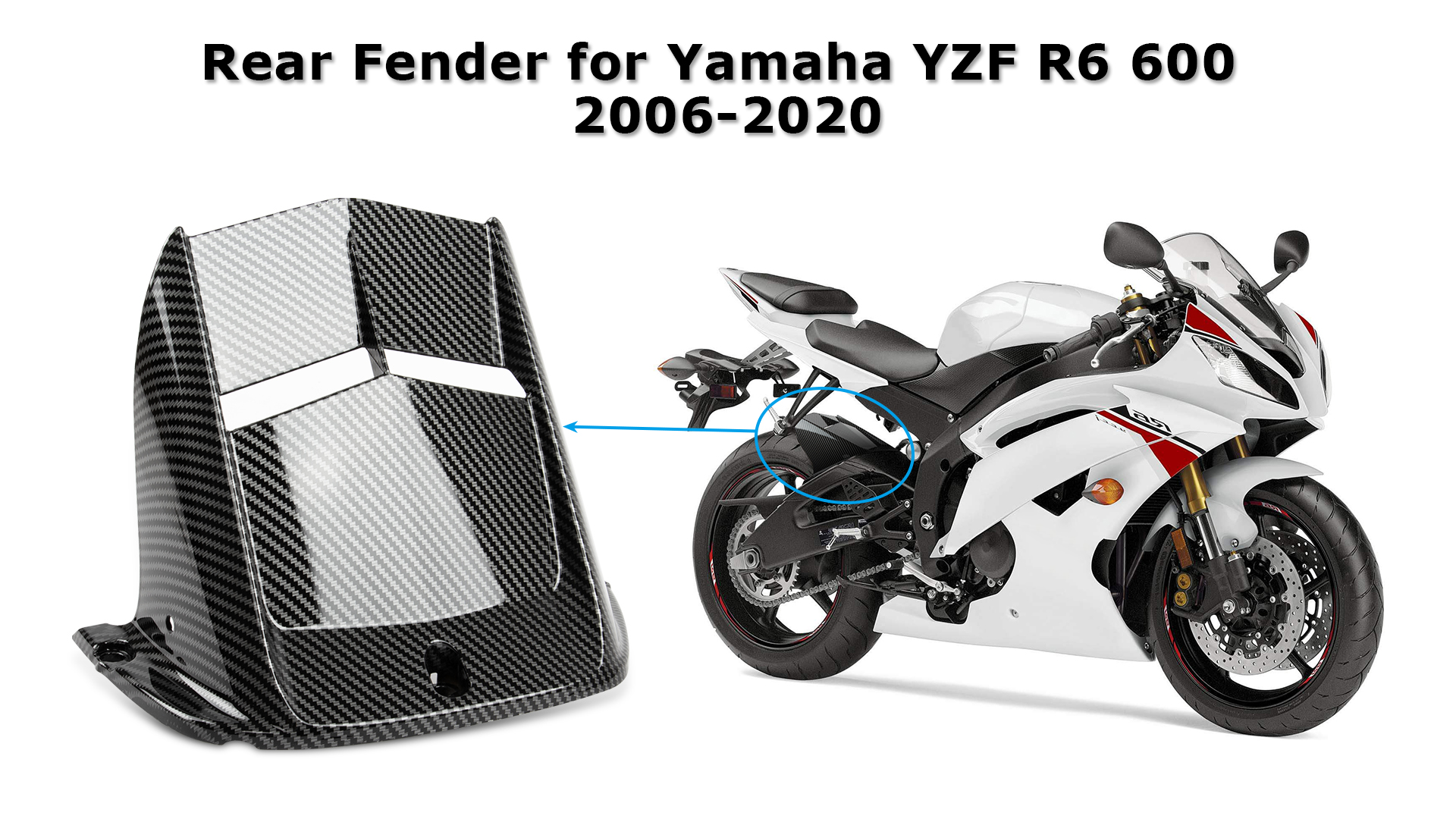 Sunstar Steel Rear Sprocket Yamaha YZF-R6 600 2006-2020 45T Rear