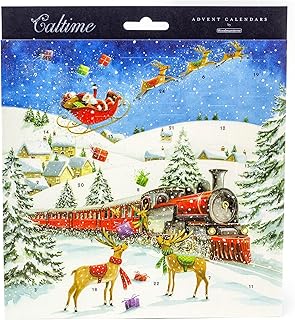Christmas Advent Calendar Christmas Express | Christmas Train Advent Calendar Traditional Advent Calendar | Picture Advent Calendar Paper Advent Calendar