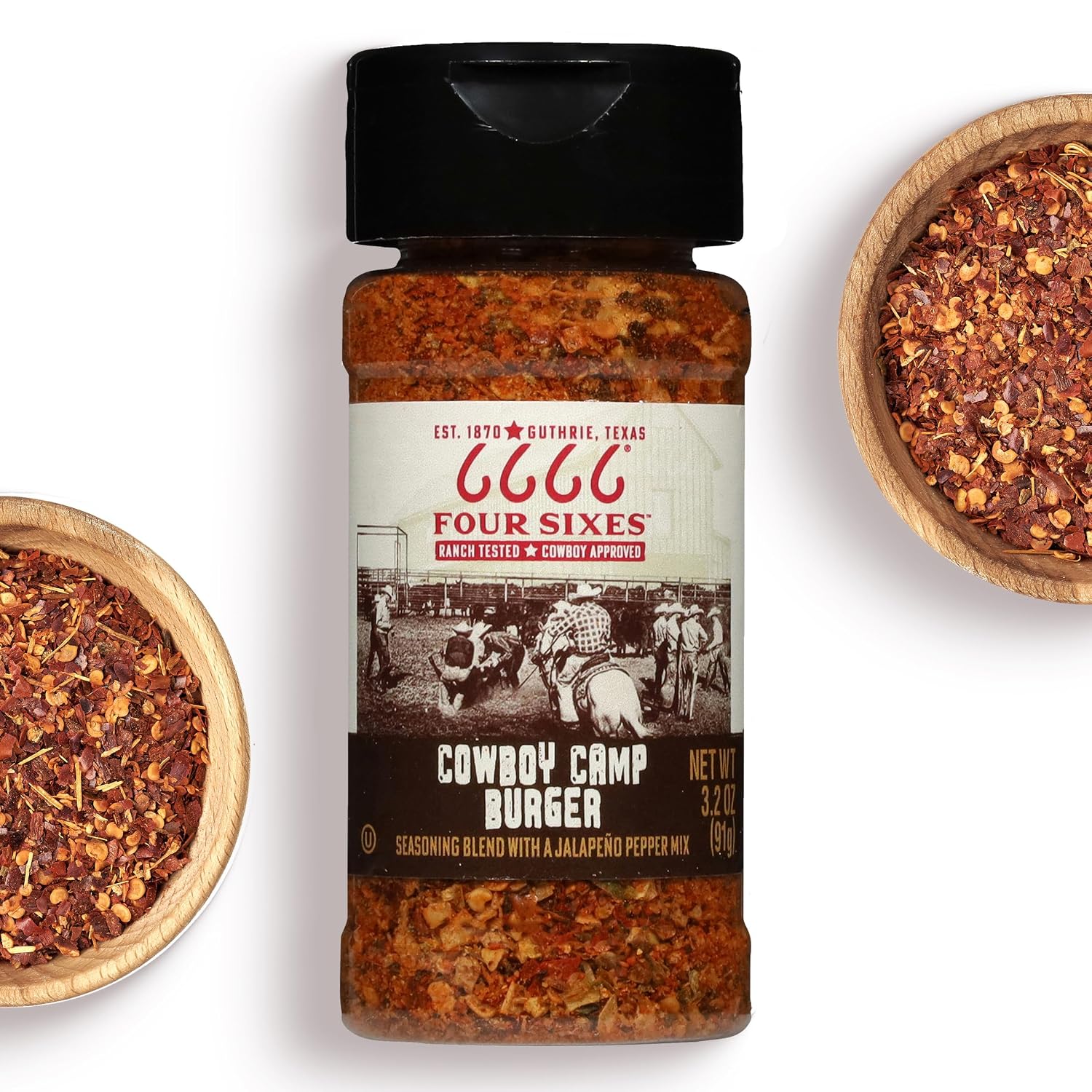 6666 Four Sixes Cowboy Camp Burger Seasoning, 5.75 Ounce (Pack of 6) image 3