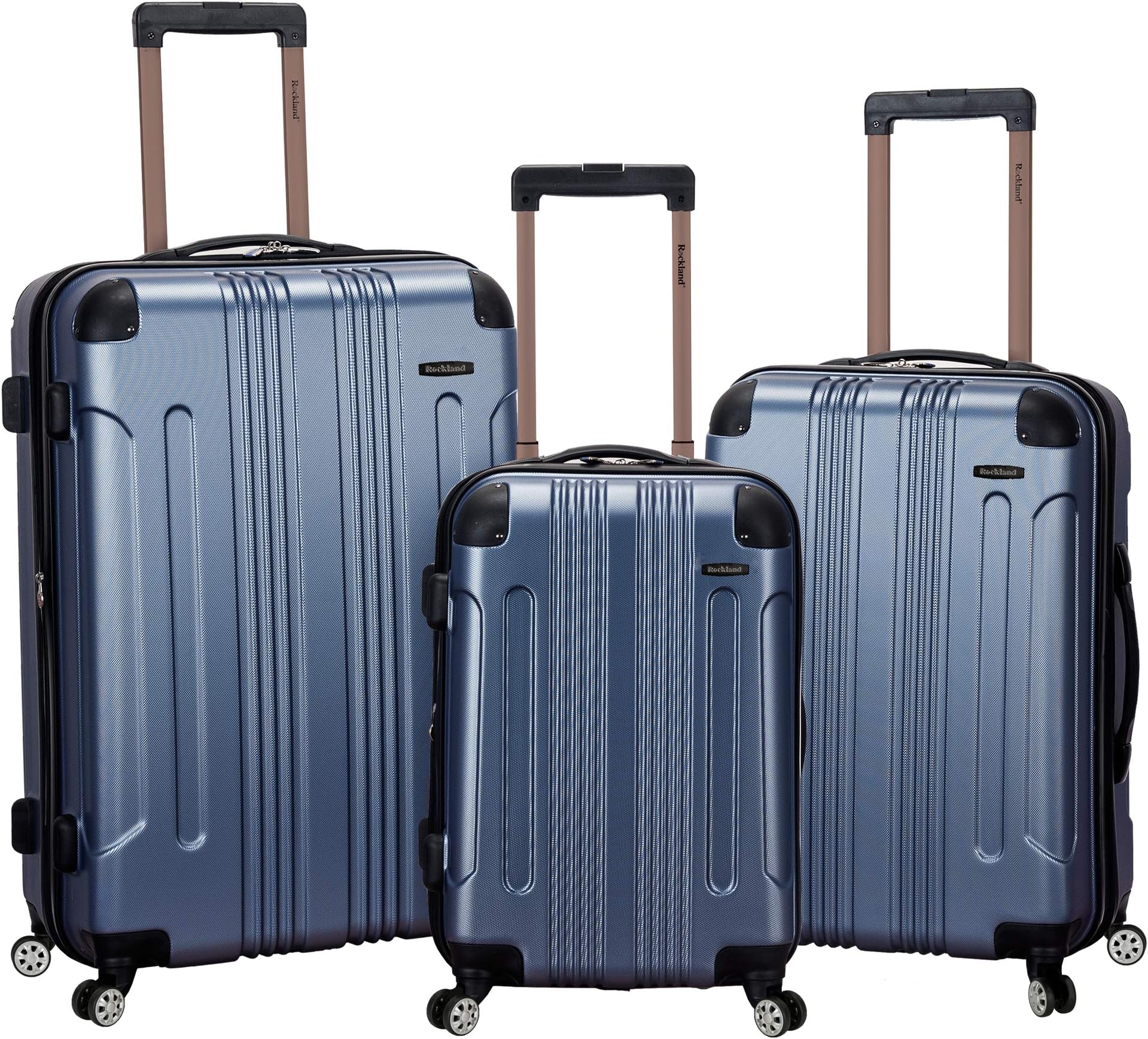 London Hardside 3 Piece Expandable Spinner Wheel Luggage Set, (20"/24"/28"), Blue