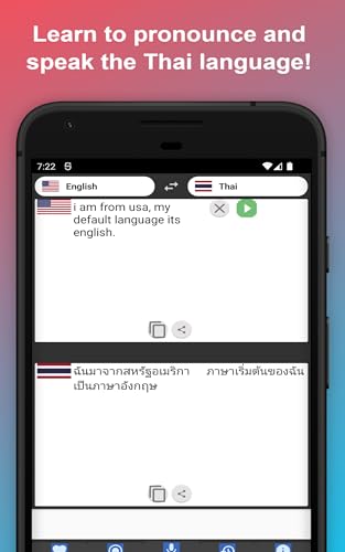 English to Thai Translator to Translate to for Free on Telephone and Tablet