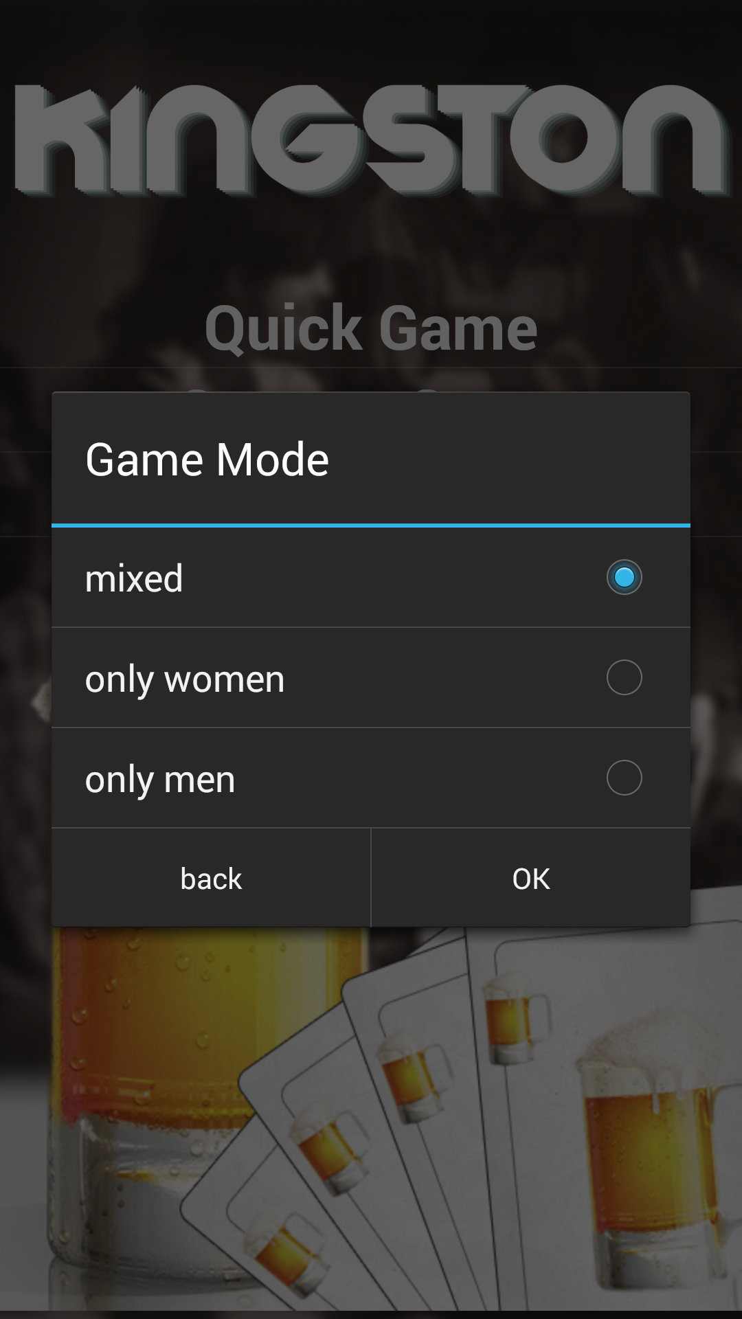 Kingston Kings Cup Drinking Game App on the Amazon Appstore