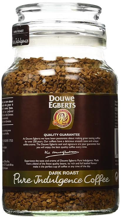 Douwe Egberts Pure Indulgence Instant Coffee, Dark Roast, 6.7-Ounce, 190g (Pack of 2)