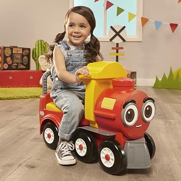 Little Tikes Cozy Train Scoot Ride-On with Track, Under Seat Storage and Working Bell for Indoor & Outdoor Train Themed Play for Preschool Kids, Boys, Girls Ages 1-5 Years
