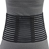 Vista 1 de OTC Soporte lumbosacro, espalda baja de 7 pulgadas, compresión ligera, elástico, negro, pequeño