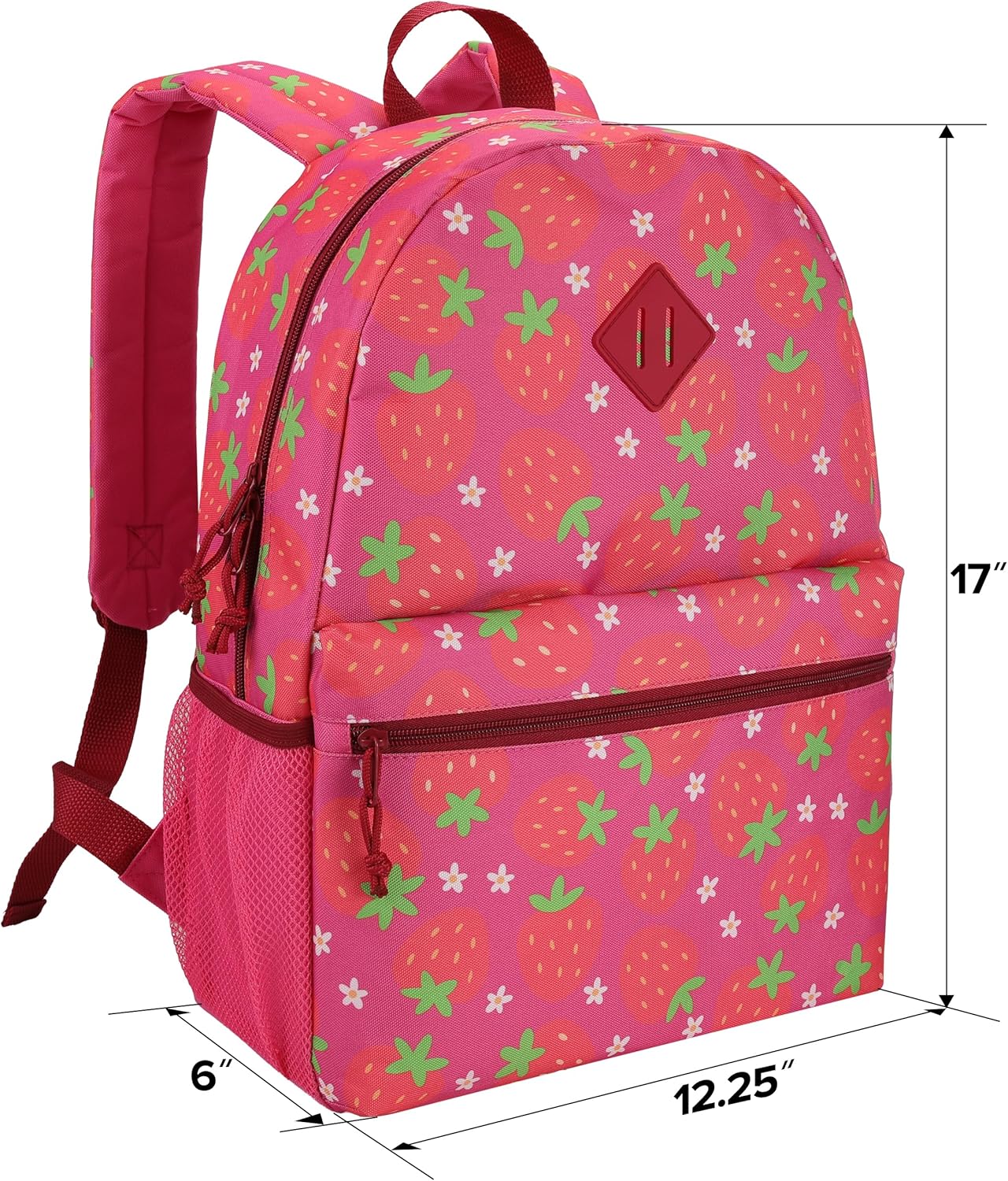 12-Pack Printed 17" Kids Backpacks for school - Bulk Backpacks Wholesale Bookbags for 5-11 Year Old Elementary Boys Girls, Assorted 12 Colors, Durable Printed Backpacks for School Drives & Donations.