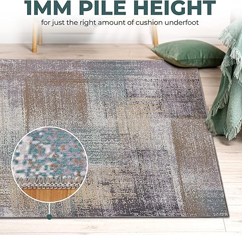 Miniatura 4 de SUPERIOR Alfombra de pasillo para interiores, con parte trasera antideslizante, para niños o mascotas, entrada, sala de estar, cocina, dormitorio,