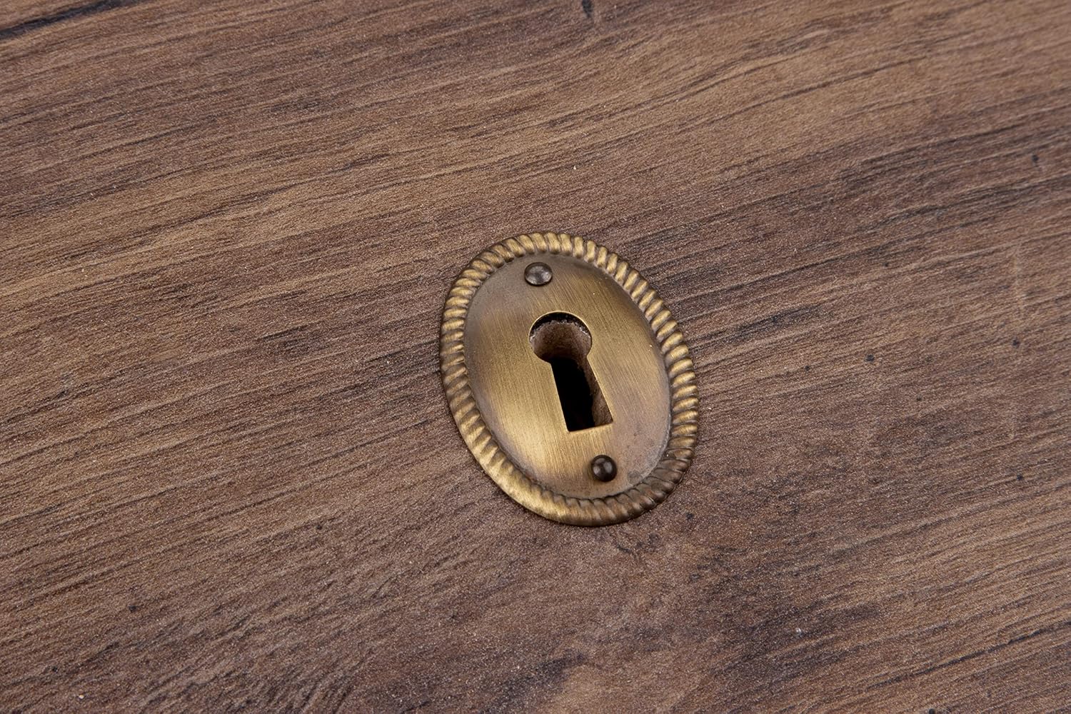 Oval Stamped Antique Brass Decorative Keyhole Cover | 1-1/2" H x 1-1/8" W | Keyhole Escutcheon Plate for Cabinet Door, Dresser Drawers, Desk | Antique, Modern Furniture Hardware | UA-259-AB