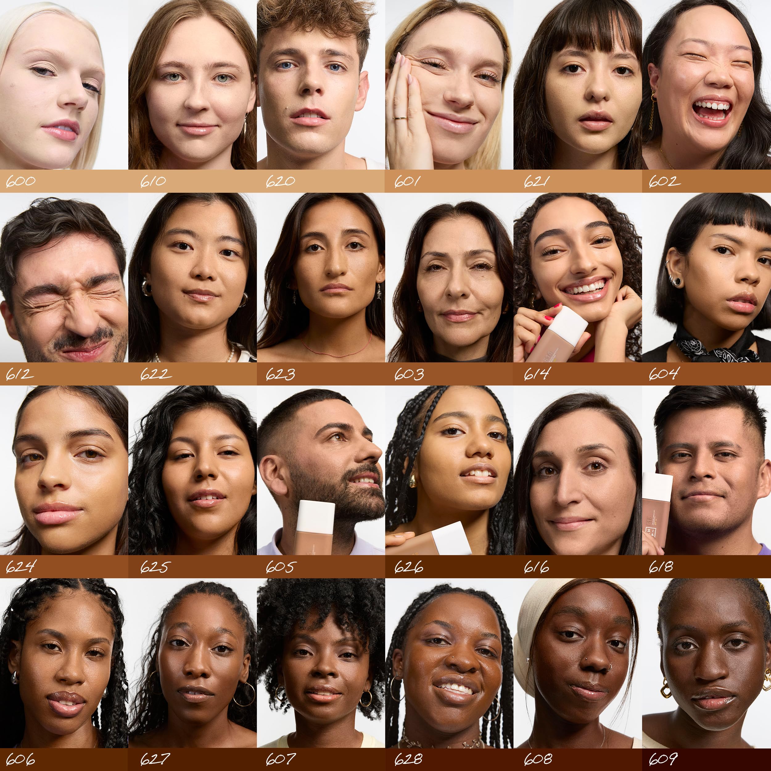3INA MAKEUP - The Every Single Day Foundation SPF 50 602 - Base de Maquillaje Claro neutro con SPF 50 & Niacinamida - Fórmula ligera - Modulable - Cobetura ligera a media - Vegan - Cruelty Free