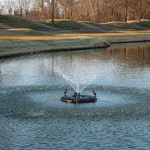 Miniatura 5 de HALF OFF PONDS Aqua Marine - Fuente flotante con flotador grande 3 boquillas de patrón de pulverización bomba de 3000 GPH con cable de 100 pies y 3