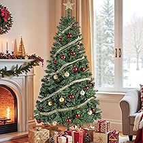 SONGMICS Albero di Natale Artificiale, 180 cm, Rami in PVC, con Supporto in Metallo, Montaggio Rapido, Verde LAT002CZ01