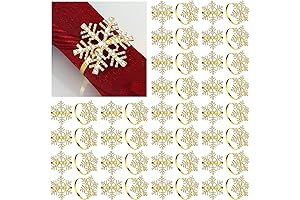 Snowflake Napkin Rings Set for Festive Occasions
