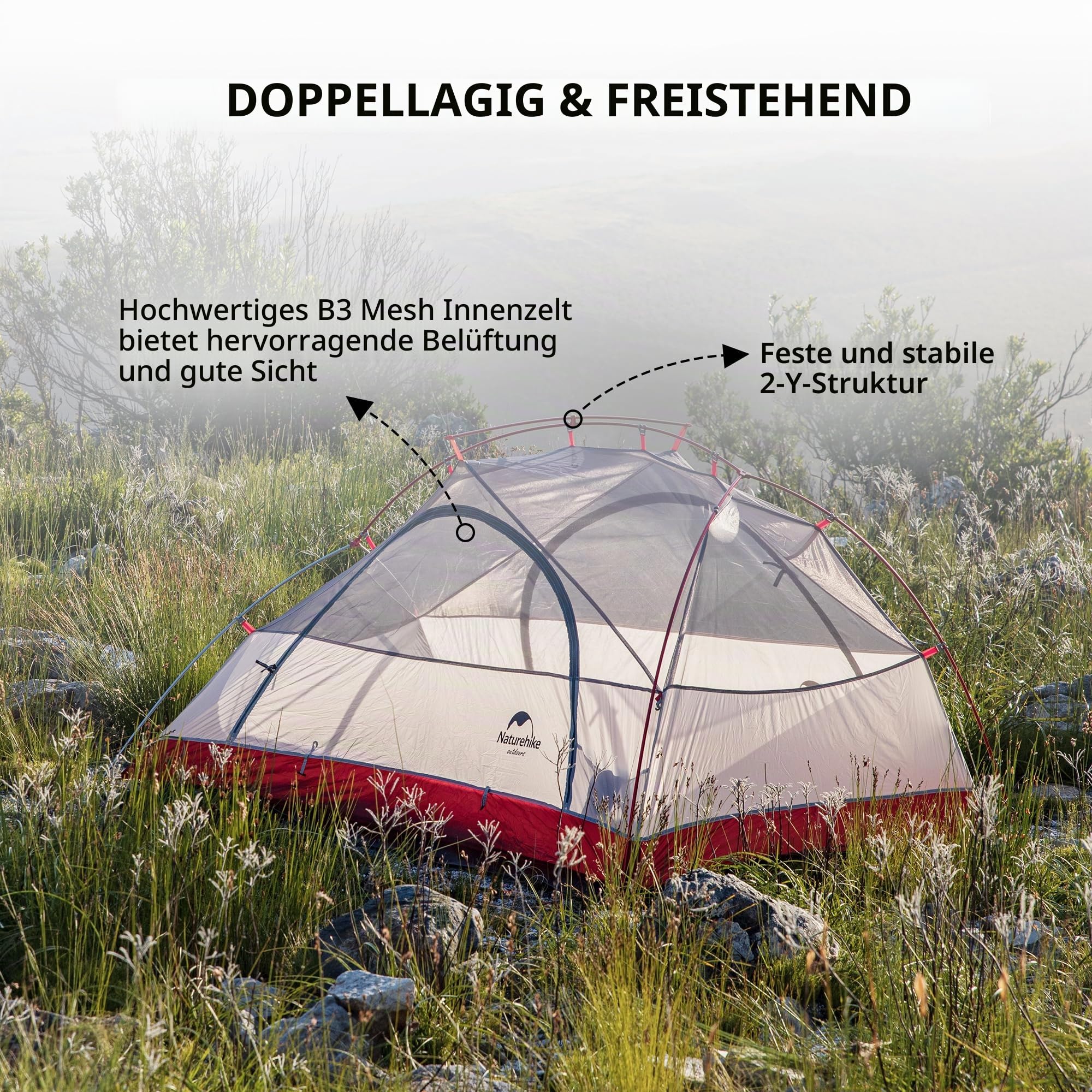 Naturehike Star-River Zelt 2 Personen Doppelzelt Ultraleichtes Zelt Rucksackreisen Wasserdicht Wandern Camping Zelt