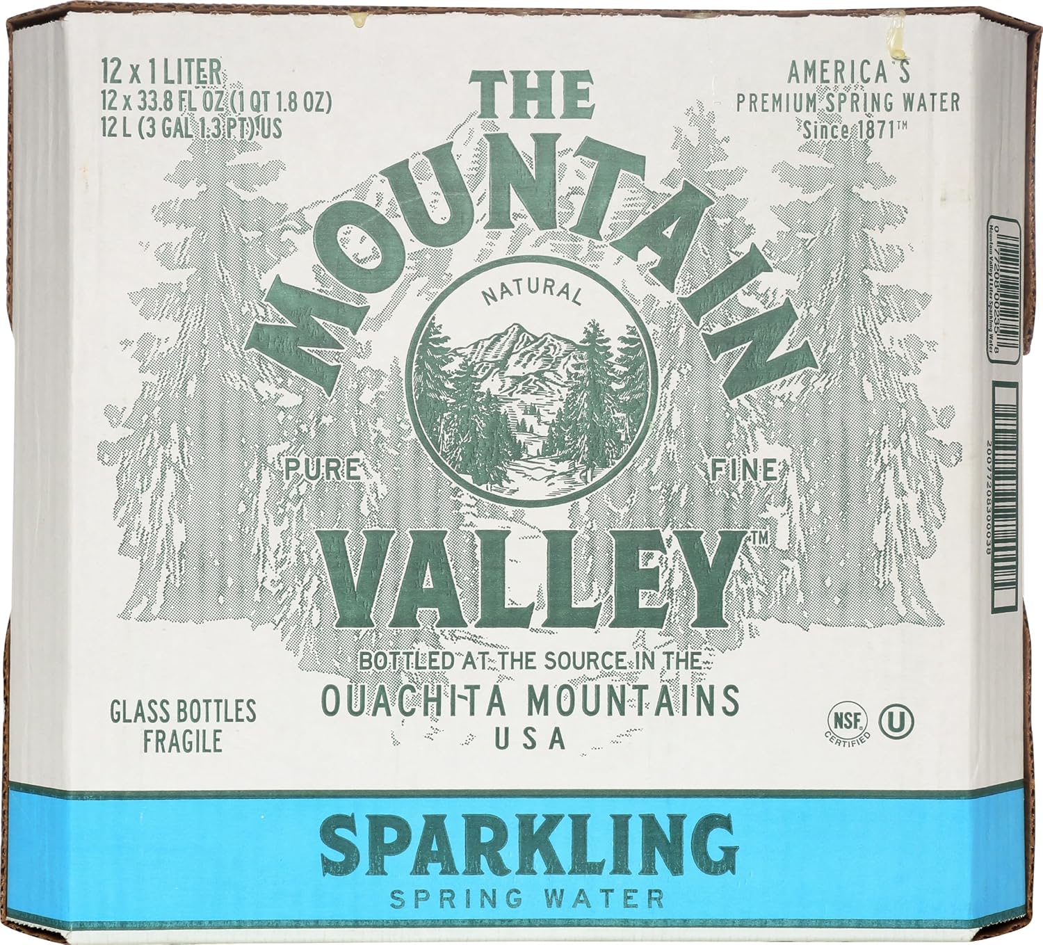 Mountain Valley Water Sparkling Water 12 Pack, 33.8 Fl Oz