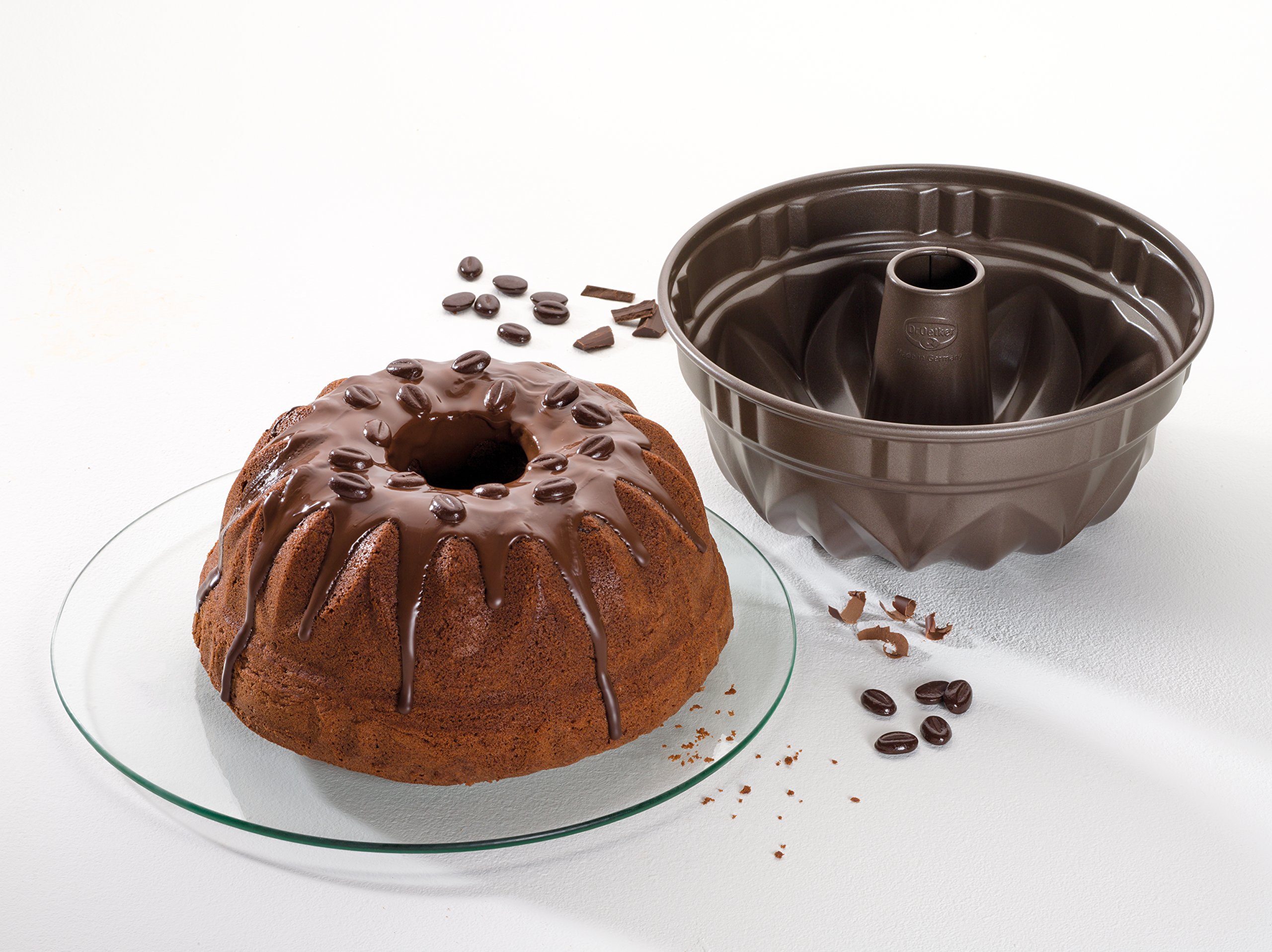 Dr. Oetker Molde de 25 cm de diámetro con Revestimiento Antiadherente Reforzado con cerámica, Resistente al Calor hasta 230 °C, 2850 ml, para Ideas clásicas y Creativas