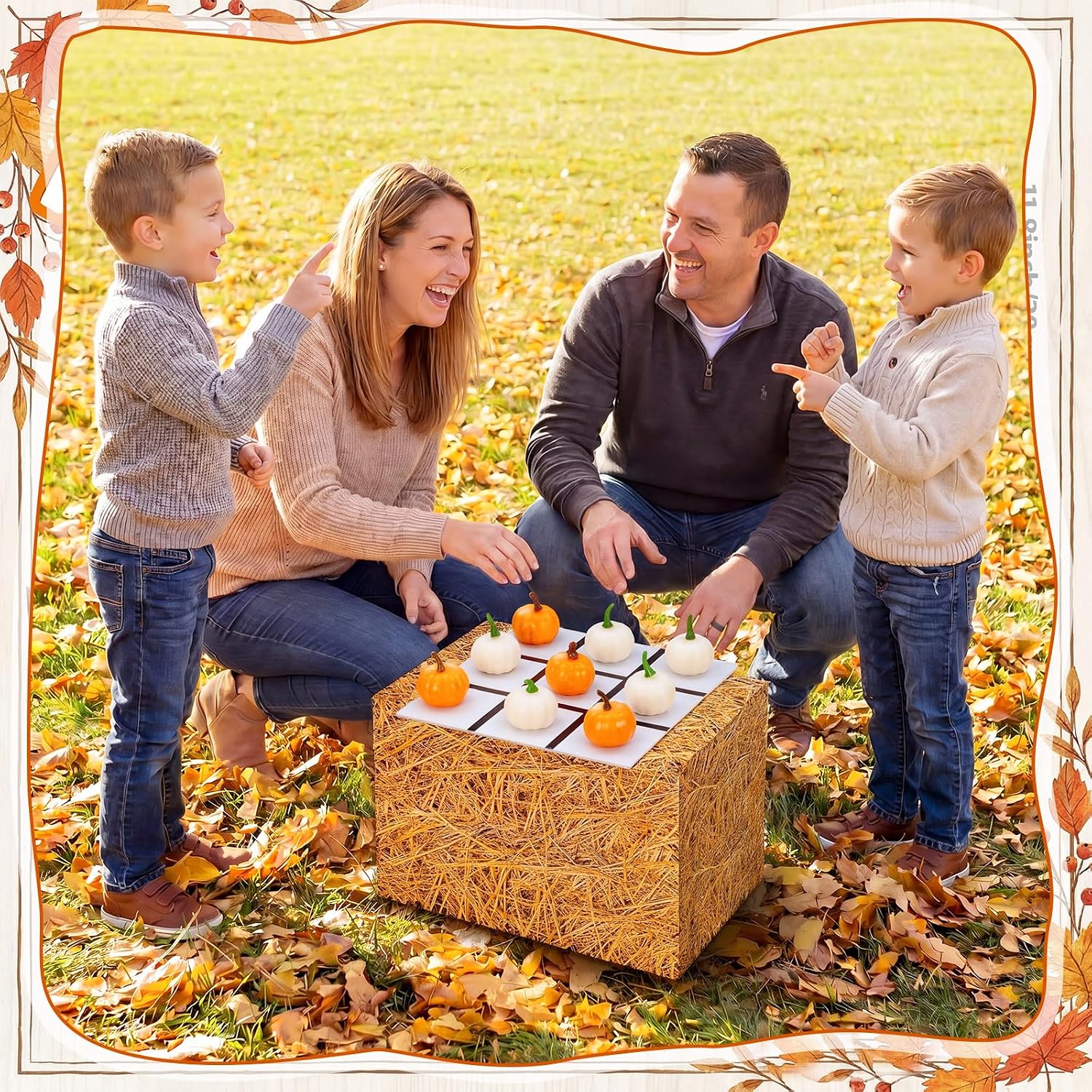 Blueweenly Fall Pumpkin Tic Tac Toe Game Set Halloween Game image 4