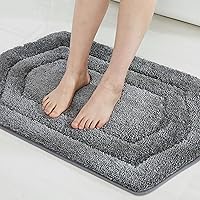 Vista 35 de COSY HOMEER Alfombras de baño extragruesas, antideslizantes, felpa suave, 100% poliéster fuerte, absorbente de agua para sala de estar, baño, Beige