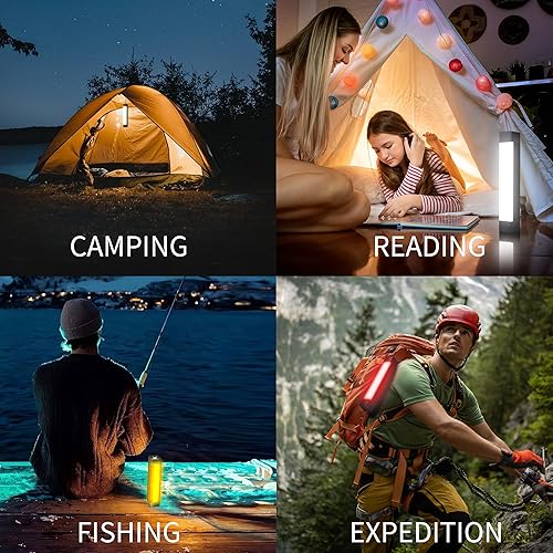 Miniatura 7 de Phonar Linterna solar recargable para senderismo, linterna de campamento para cortes de energía, linterna de campamento de hasta 1500 lúmenes, larga