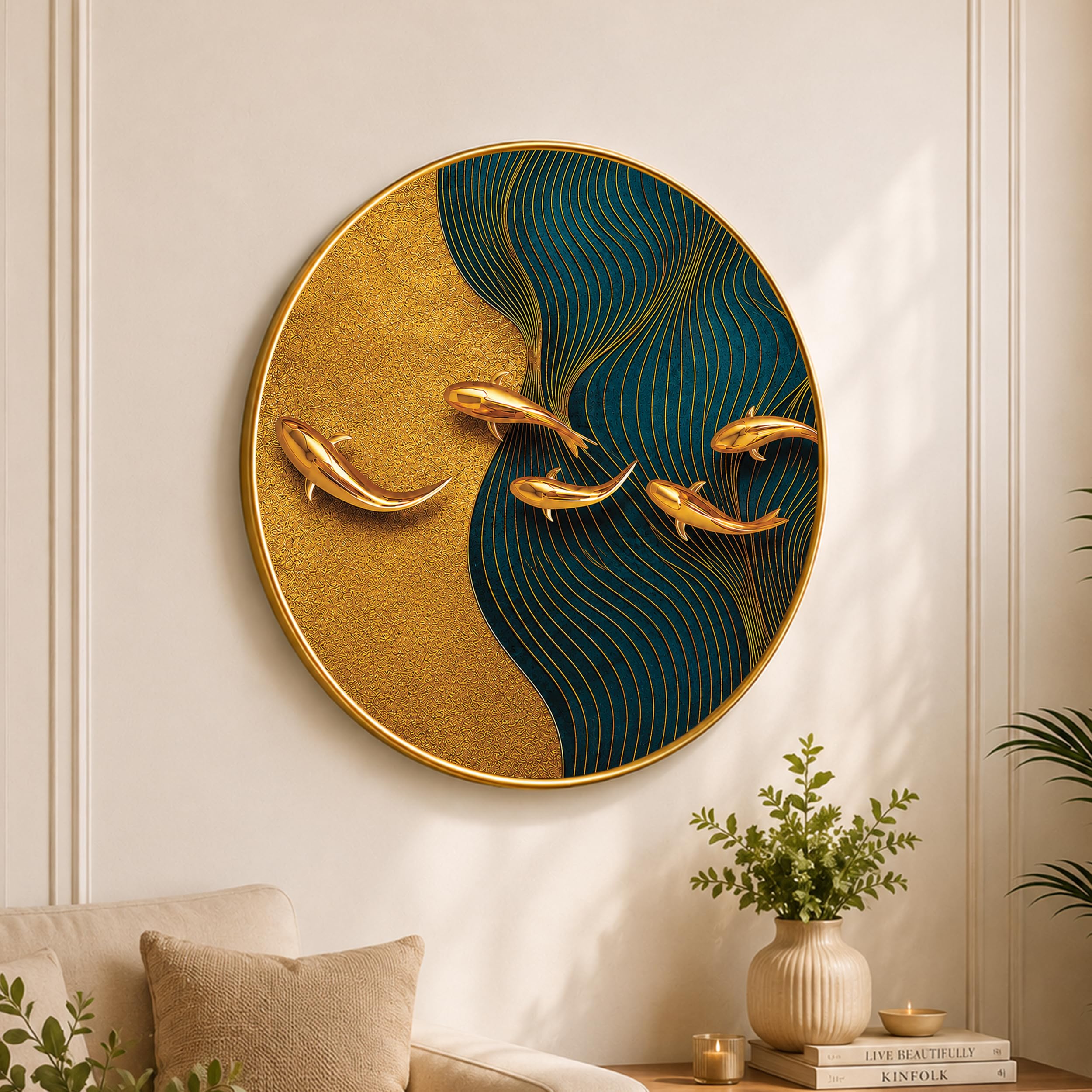 Golden Tree of Life Wall Art - Vastu Prosperity Decor -20