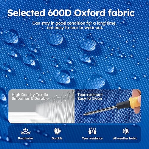 Miniatura 7 de ALPHA CAMP Sillas de campamento con toldo de sombra, soporte reclinable plegable para campamento, 350 libras