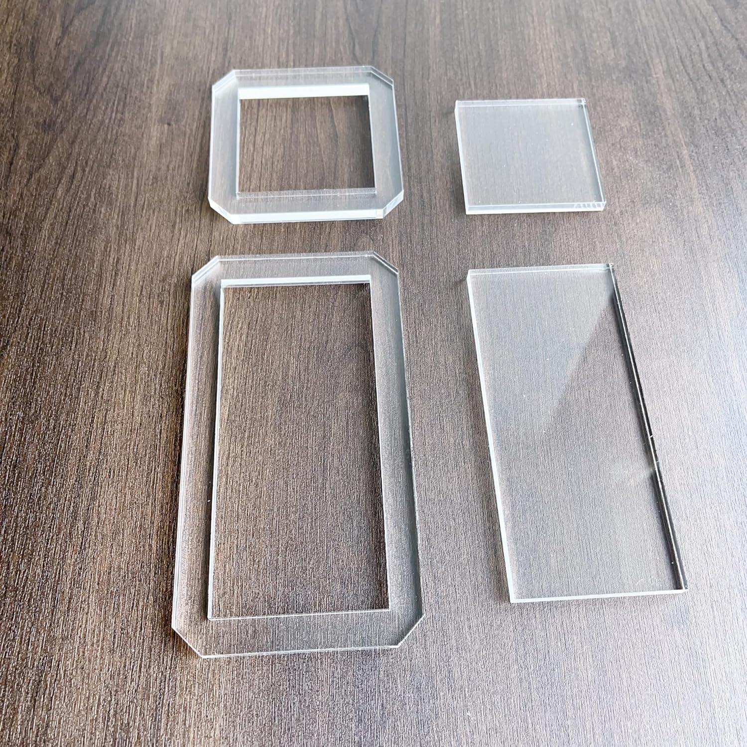2 Pack Rectangle and Square Templates for Cutting Perfect Squares and Outlines Use with Rotary Cutter