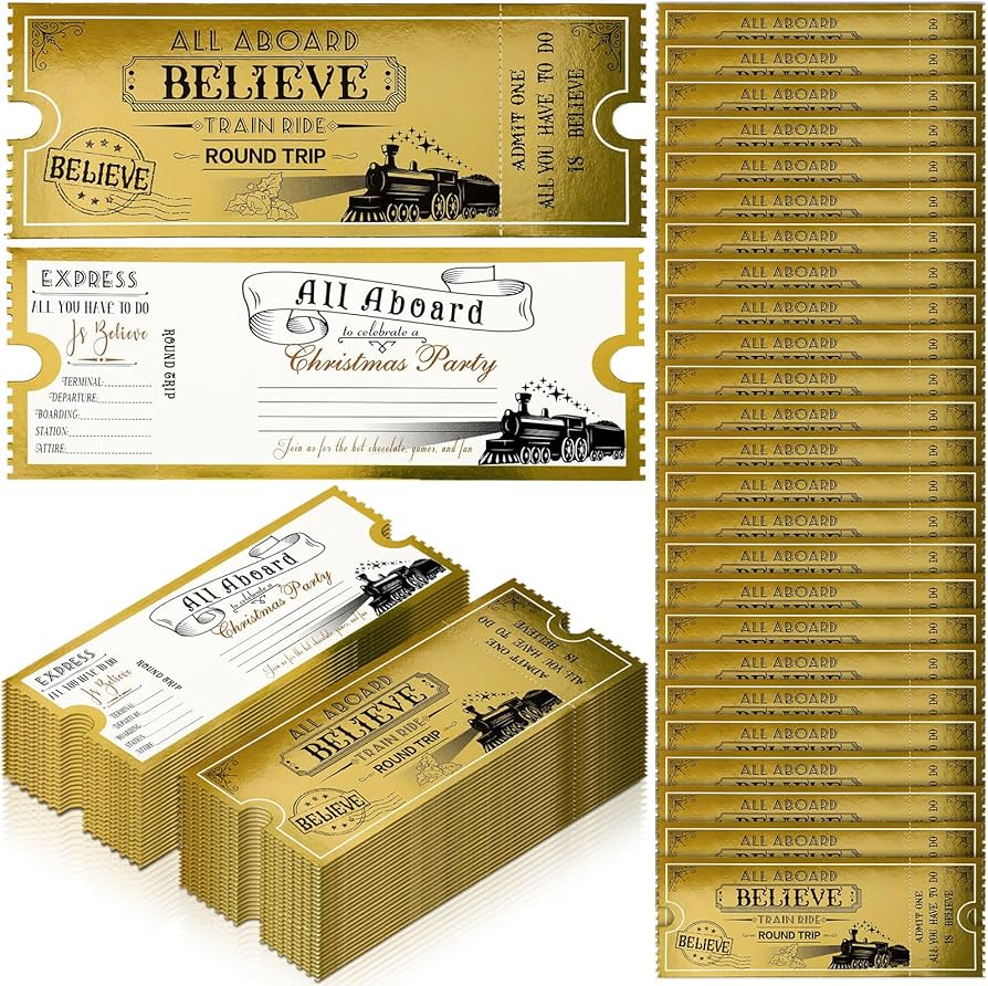 Amazon.com: Gisafai 25 Pcs Christmas Polar Golden Tickets Bulk North Pole Train Tickets Polar Conductor Believe Gifts Theme Party Favors Merry Christmas Stocking Stuffers Xmas Gift Supplies(50 Pcs) : Home & Kitchen amazon-com-gisafai-25-pcs-christmas-polar-golden-tickets-bulk-north-pole-train-tickets-polar-conductor-believe-gifts-theme-party-favors-merry-christmas-stocking-stuffers-xmas-gift-supplies-50-pcs-home-kitchen