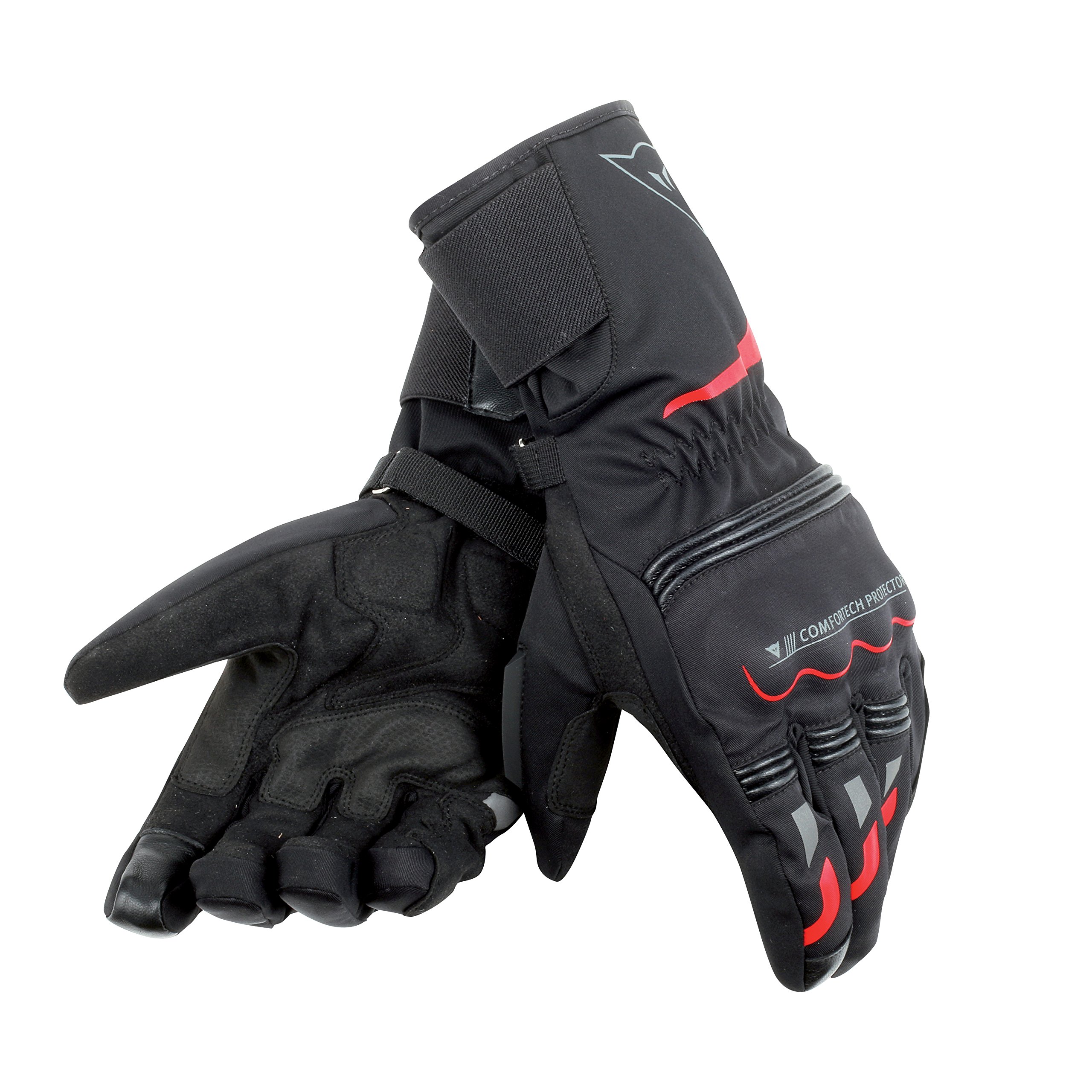 Dainese-TEMPEST UNISEX D-DRY LONG GLOVES, Black/Red, Size XXXS