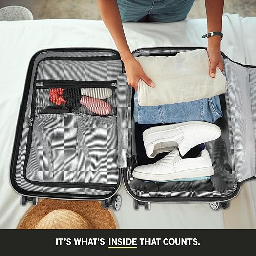 Miniatura 6 de Kenneth Cole REACTION Diamond Tower - Colección de equipaje ligero y rígido, expansible, 8 ruedas, Negro, 24 pulg., facturado