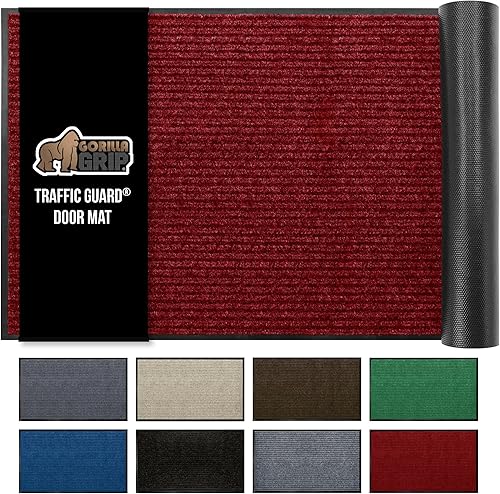 Vista 11 de Gorilla Grip - Tapete afelpado original de goma con perfil bajo, paquete de dos, resistente, duradero, impermeable y fácil de limpiar