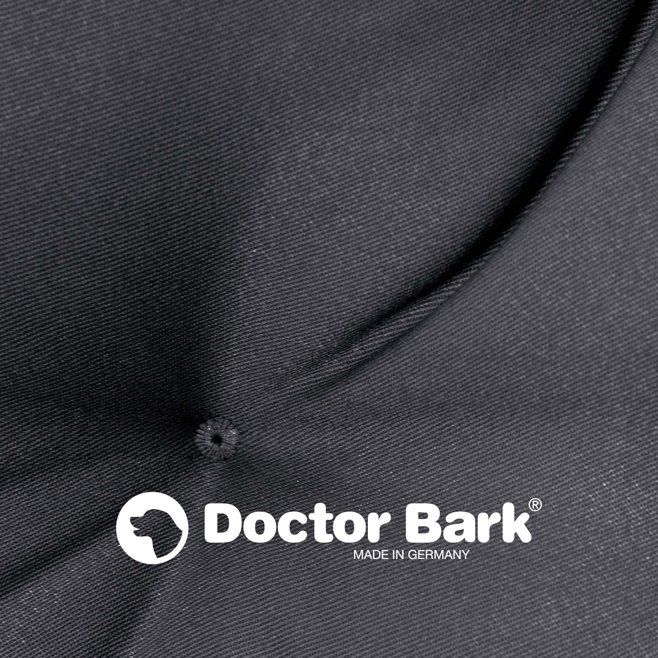 Doctor Bark Poduszka dla psa – ortopedyczne legowisko dla psa, pranie w temperaturze do 95°C, higieniczna, wytrzymała i wygodna (dł. – 90 x 70 cm, szara)