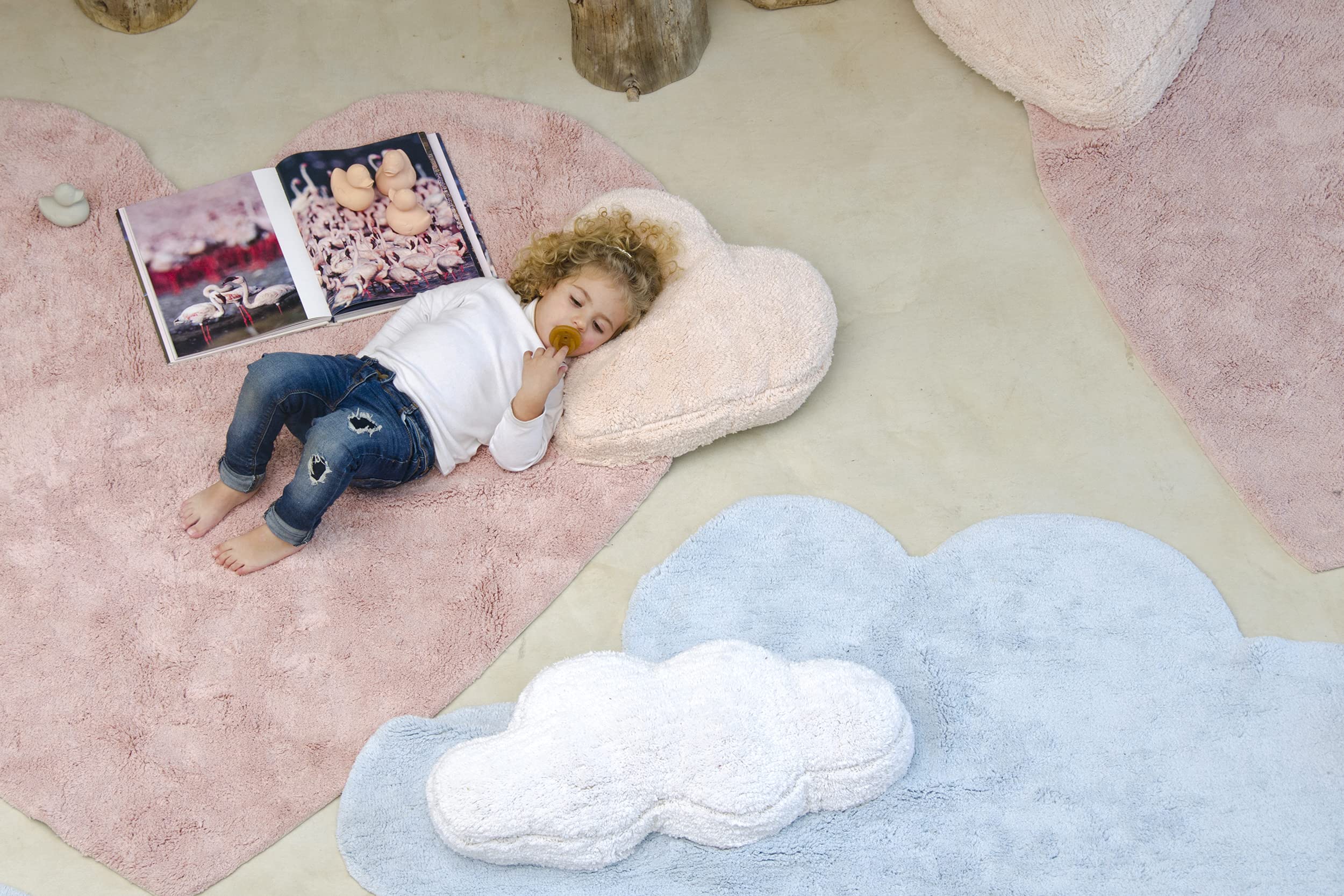 Lorena Canals Puffy Love Lavabile, Cotone, Nude, 160 x 180 x 30 cm