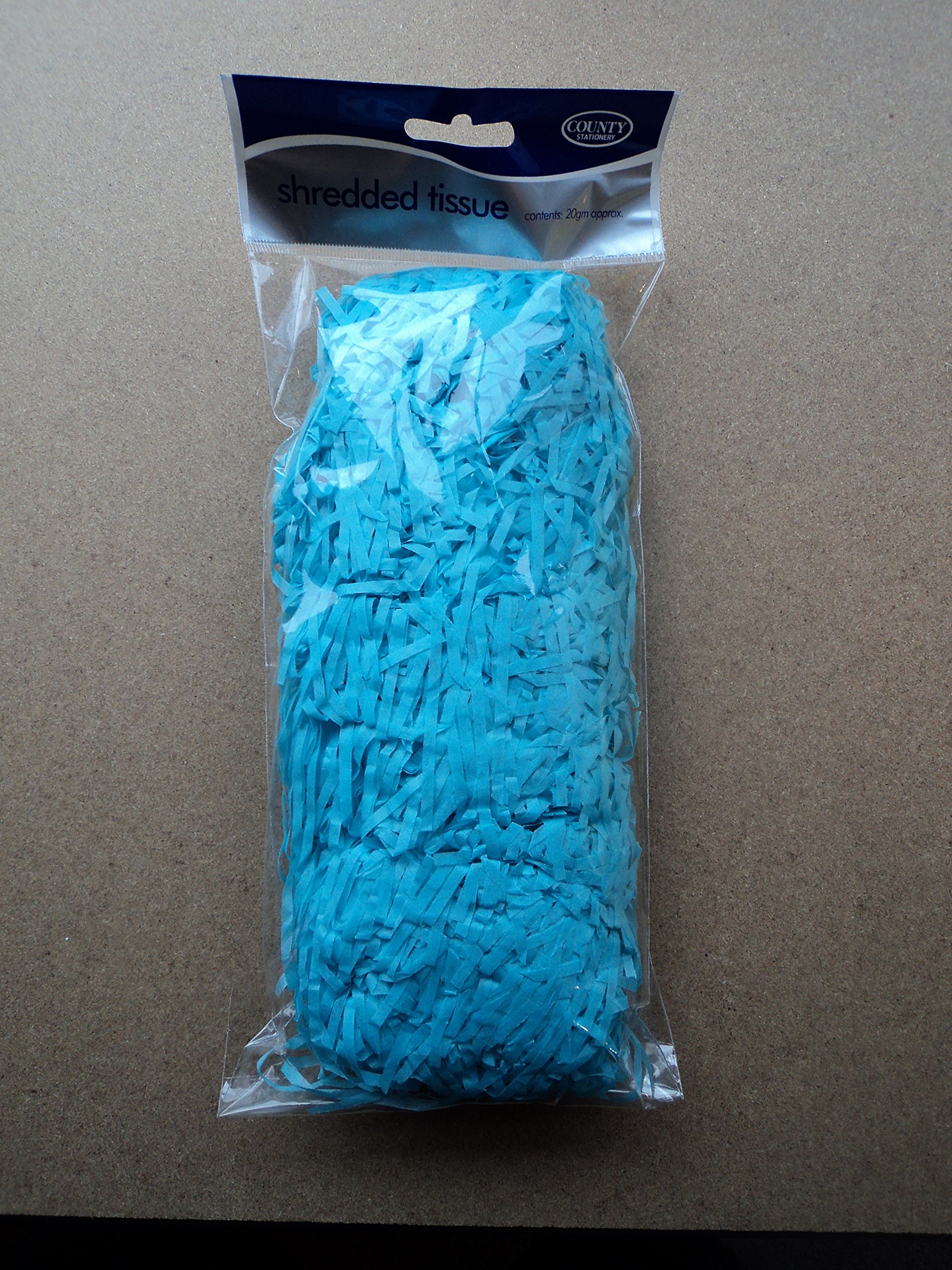 County Stationery Turquoise Shredded Tissue Paper 20G