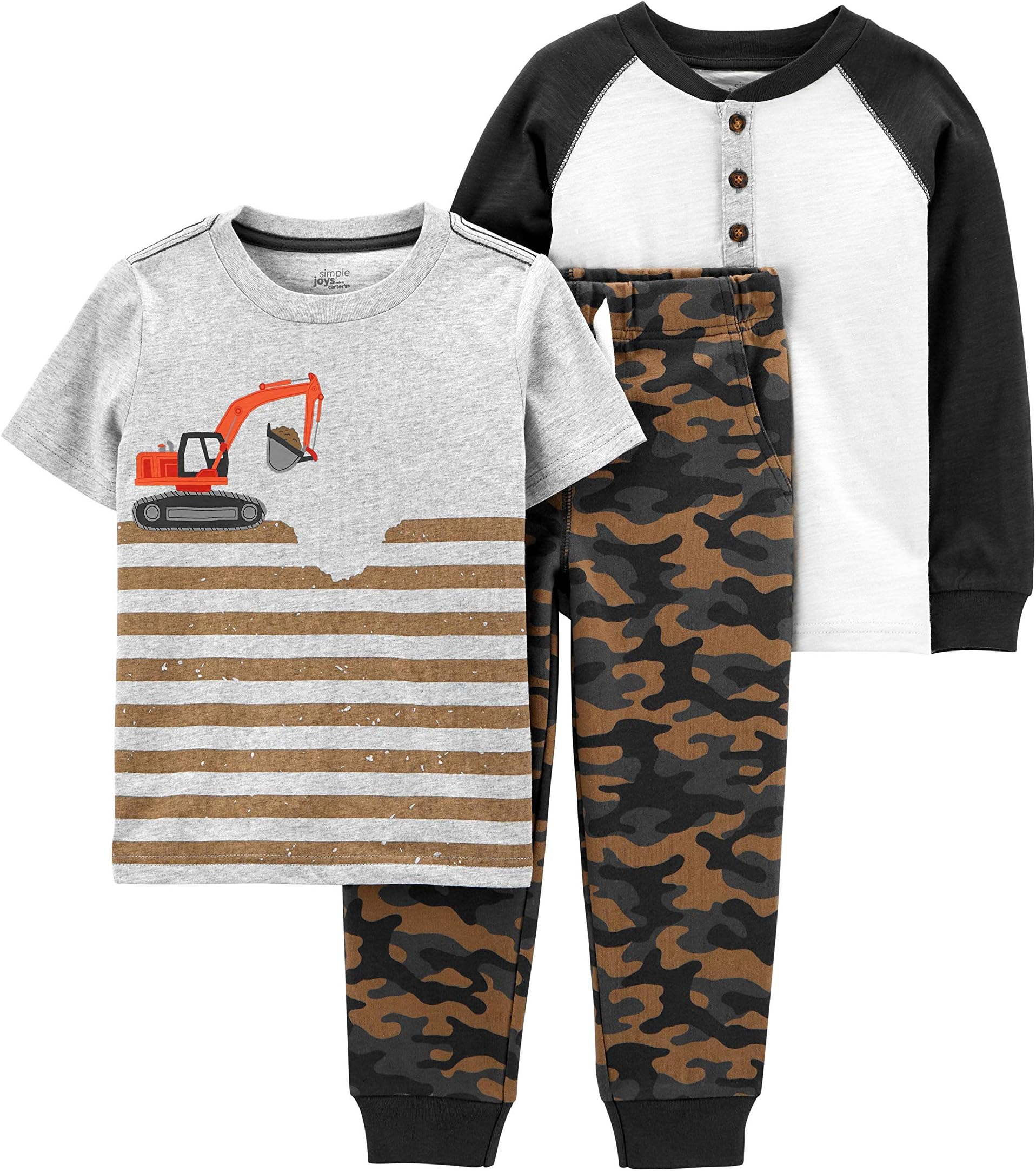 Simple Joys by Carter's Baby Boys 3-piece Playwear Set Pants Set (pack of 1)