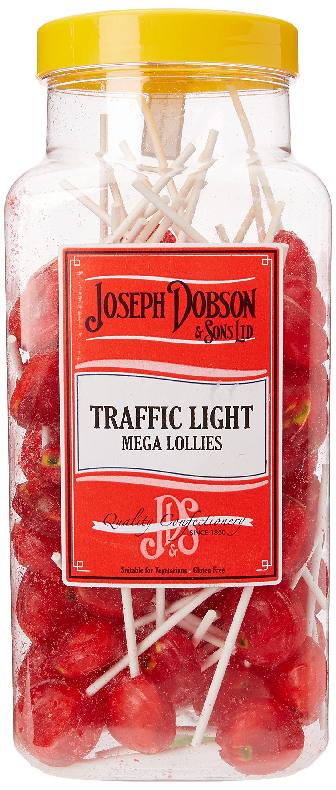 Joseph Dobson Traffic Light Mega Lolly Jar of 90