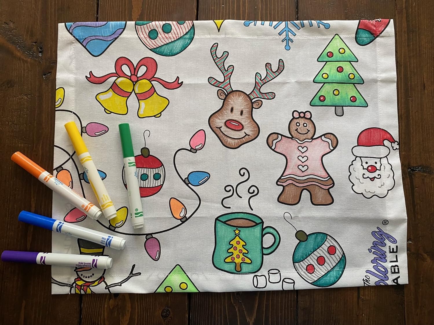 The Coloring Table Holiday Design Set of 4 Placemats