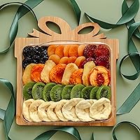 Vista 8 de Bandeja de regalo de frutas secas que se convierte en cesta. Caja de aperitivos gourmet saludables. Bandeja de comida para vacaciones Bonnie & Pop