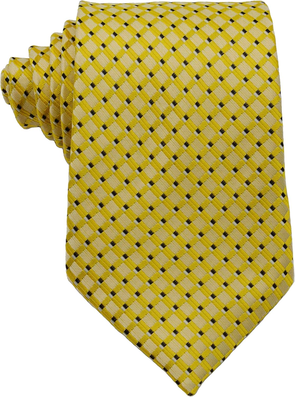 New Classic Yellow JACQUARD WOVEN Silk Men's Tie Necktie