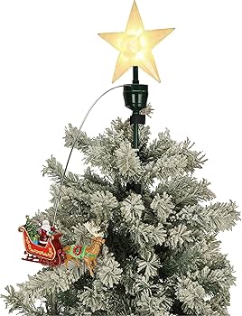 Mr christmas animated tree topper flying santa Clearance