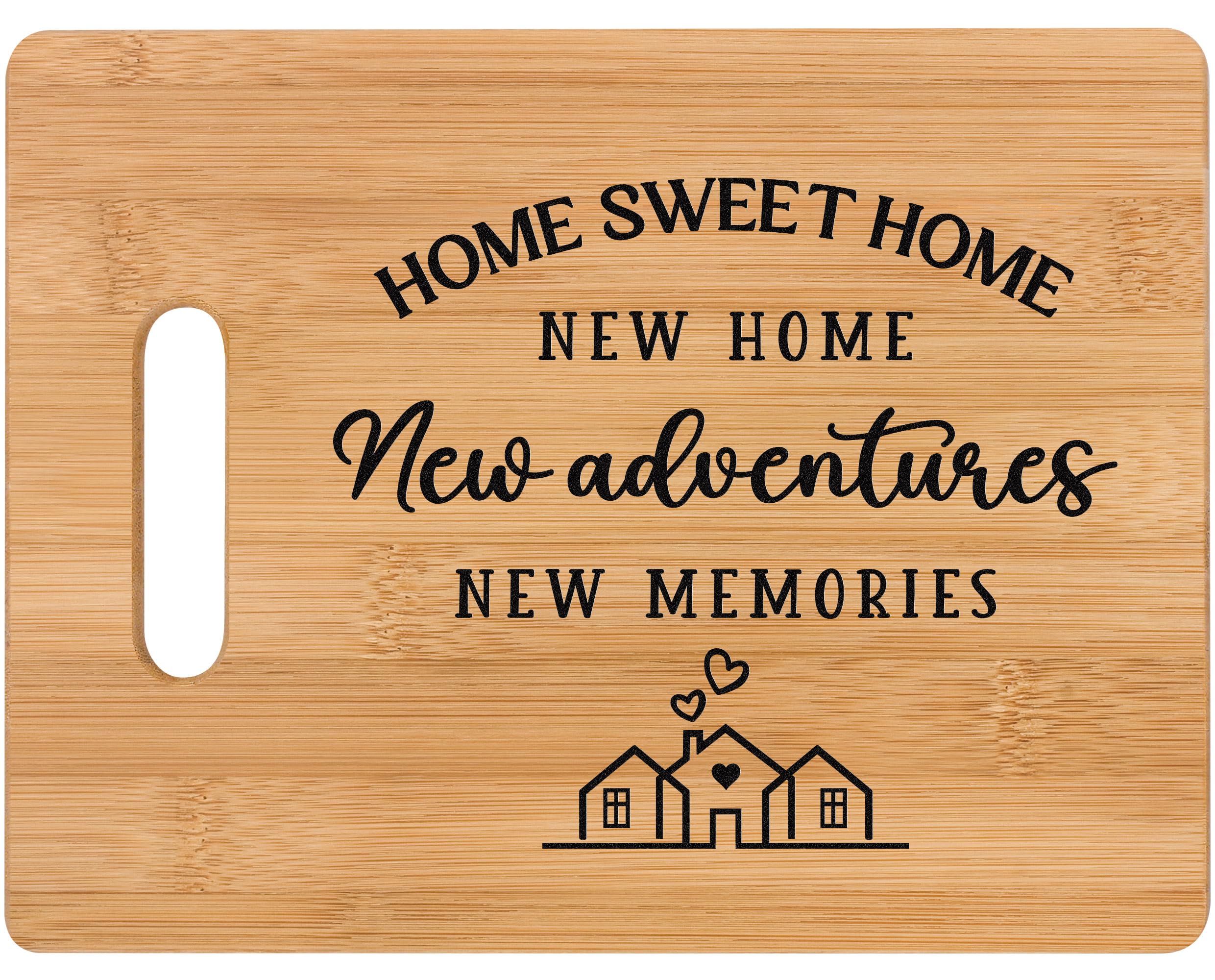 ElequaintNew Home Gifts, Housewarming Gift for New Home Personalized Bamboo Cutting Board, House Warming Gift for Couple Friends Family, First Home Gifts for New Home Owners