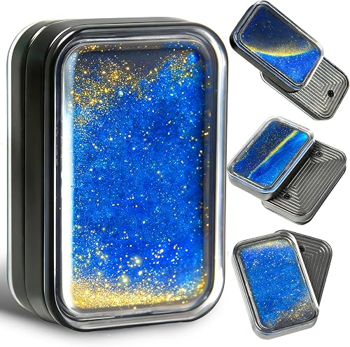 Liquid Fidget Slider Toy for Adults, Metal Magnetic Fidgets Cool Gadgets Gift for Teen Boys Innovative Quicksand Flowing Sand Liquid Motion EDC for Men Easter Basket Stuffers for Teens