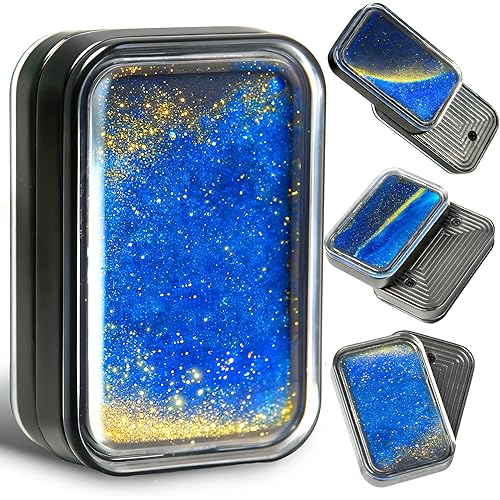 Liquid Fidget Slider Toy for Adults, Metal Magnetic Fidgets Cool Gadgets Gift for Teen Boys Innovative Quicksand Flowing Sand Liquid Motion EDC for Men Easter Basket Stuffers for Teens