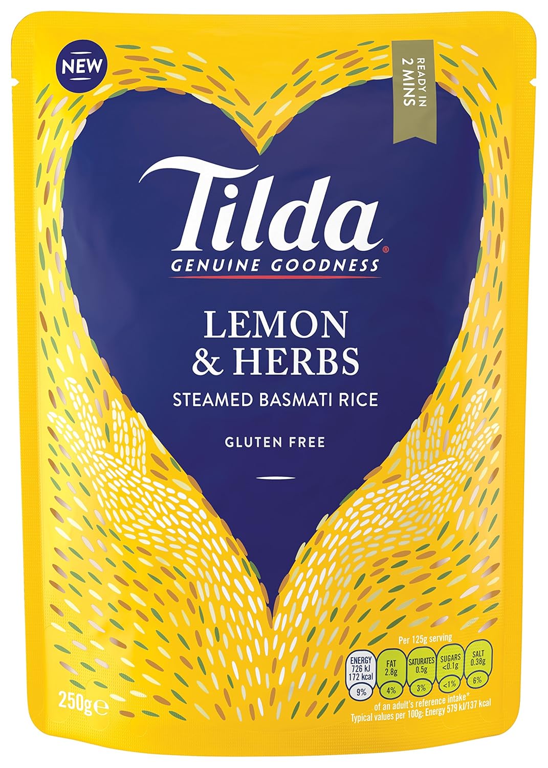 Tilda Steamed Basmati Lemon Rice 250 g (Pack of 6)