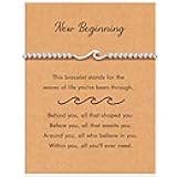 RZKING Silver Bracelets for Women, Evil Eye Cross Virgin Mary Highland Cow Charm Beaded Bracelets for Women, Birthday Christmas Thank You Inspirational Gifts for Friend Sister Daughter Mom