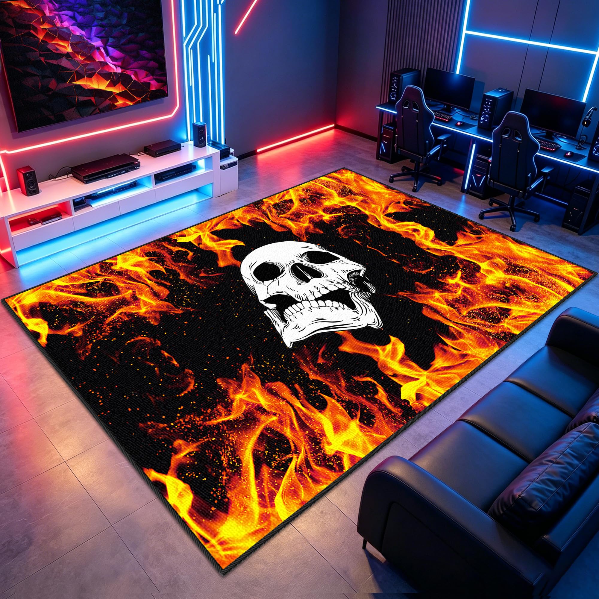 Tapis Gamer de Jeu 3D 100x160 cm pour Chambre d'Ado