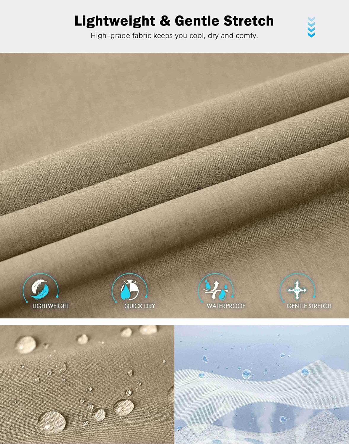 G Gradual Mens Golf Pants Stretch Dress Casual Pants 30"/32"/34" Lightweight Work Travel Slacks for Men with 4 Pockets - Image 4