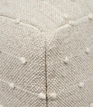 Hand-Woven Pouf/Footstool Pearl