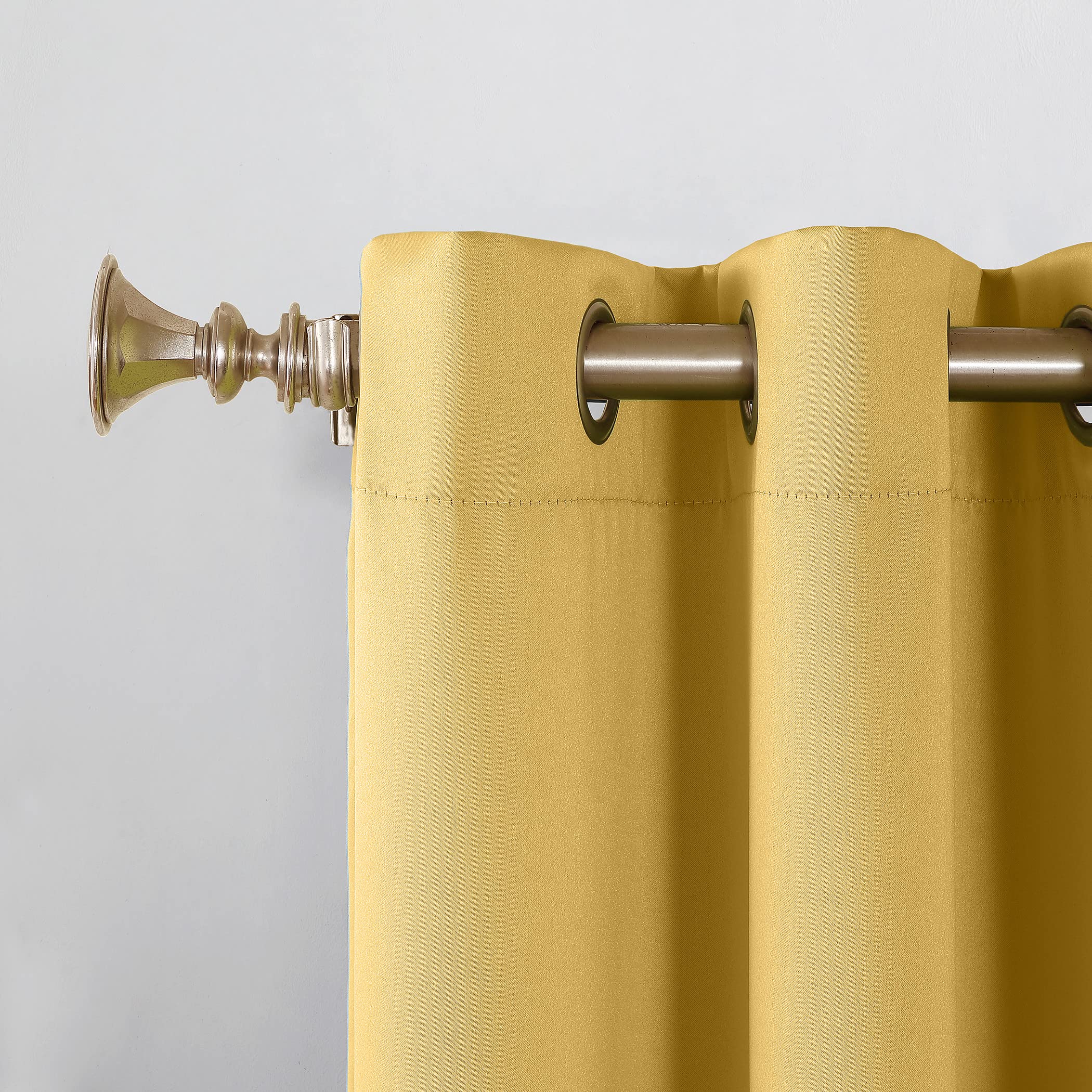 Sun Zero Barrow 2-Pack Solid Total Blackout Grommet Curtain Panel Pair, 54" x 95", Flax, W 10.8" x L 84" (2 Panels) - Image 2