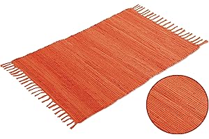 Rustic Handmade Cotton Rag Rug 2x3'